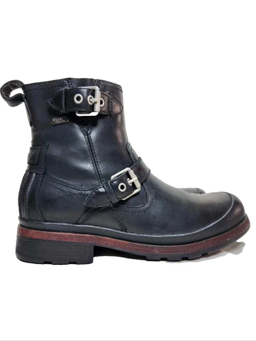 UGG Event Waterproof Motorcycle Boots Sz 9 Leather Harness Zip 1003402 Sheepskin